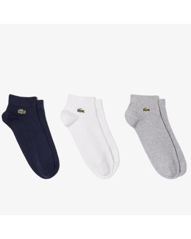 LACOSTE CALCETINES PACK DE 3 CORTE BAJO AZUL MULTICOLOR