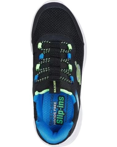 SKECHERS ZAPATILLAS PARA NINO SLIP-INS BOUNDER BRISK 403822L BLACKLIME