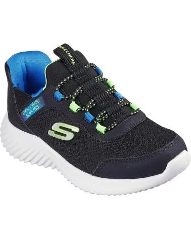 SKECHERS ZAPATILLAS PARA NINO SLIP-INS BOUNDER BRISK 403822L BLACKLIME