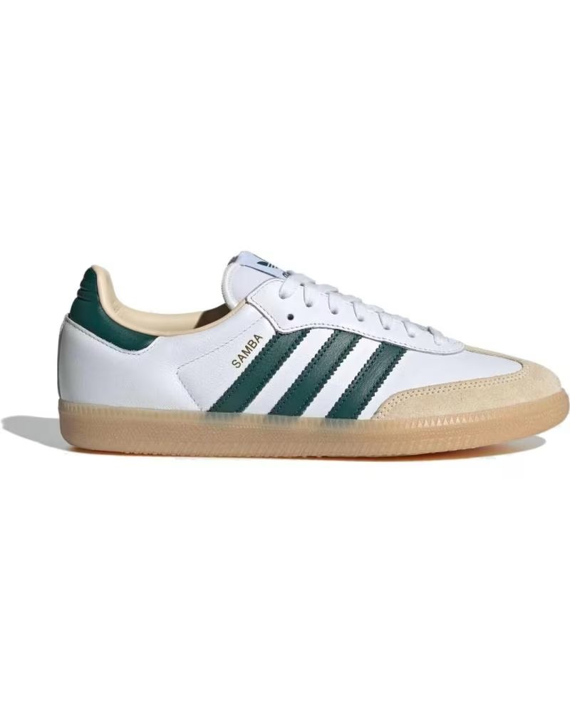 ADIDAS SAMBA OG WOMAN JS3831 CLOUD WHITE - COLLEGIATE GREEN GUM