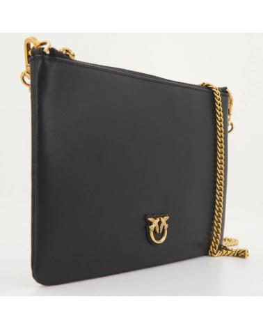 PINKO BOLSOS MUJER MODELO FLAT CLASSIC VITELLO SE COLOR NEGRO Z99Q