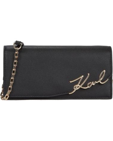 CARTERA BANDOLERA KARL LAGERFELD K/SIGNATURE CONT EN NEGRO/DORADO BLKGLD