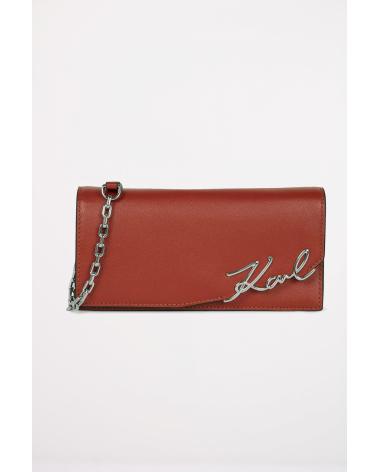 KARL LAGERFELD BOLSOS MUJER MODELO K SIGNATURE CONT CB WALLET COLOR ROJO RE REDBRK