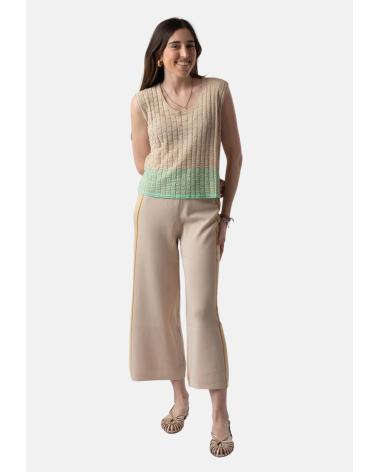 WHY NOT COLLECTION PANTALONES EN COLOR PIEDRA