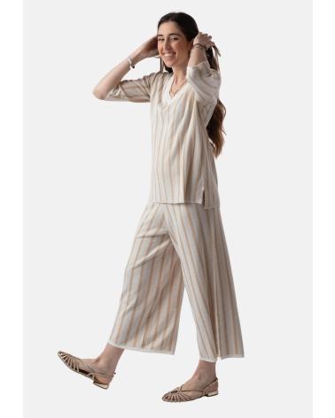 WHY NOT COLLECTION PANTALONES EN COLOR PIEDRA