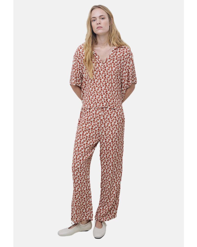 CHEMISE YERSE À MANCHES COURTES 100% VISCOSE MARRON - MODÈLE 42828163 MARRóN