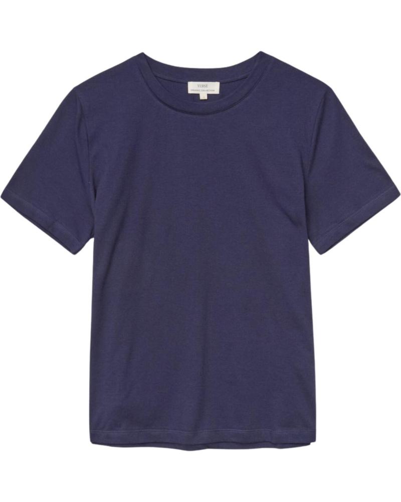 YERSE CAMISETA MANGA CORTA EN COLOR AZUL