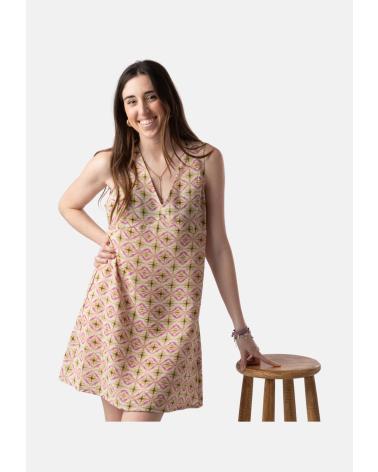 ROBE COURTE SYSTEMACTION V25VE42530 À IMPRIMÉ GÉO MULTICOLORE MULTICOLOR