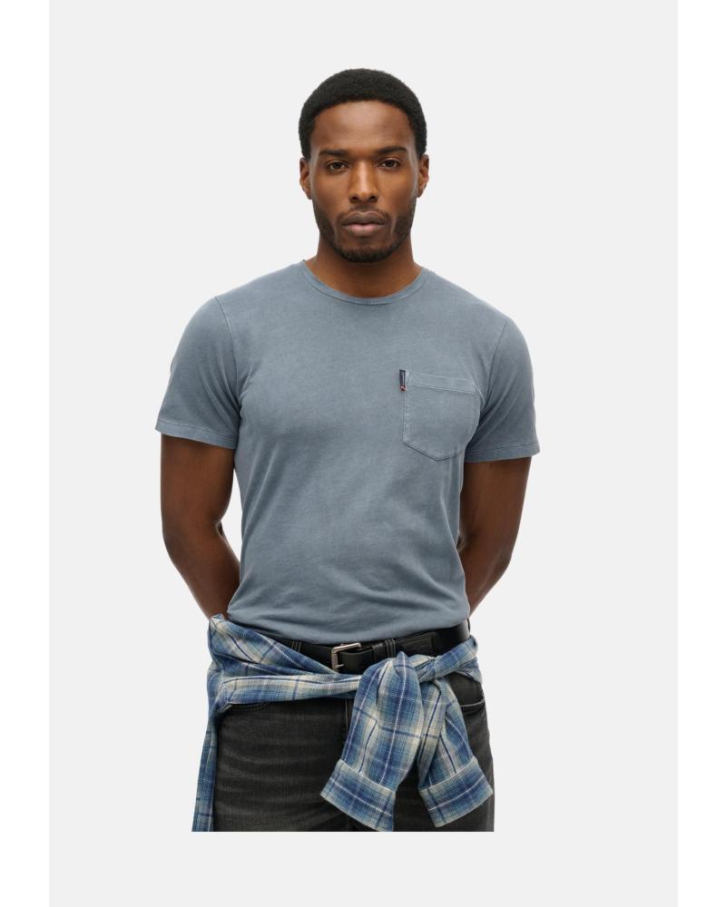 SUPERDRY T-SHIRT CLASSIC ESSENTIAL BLU M1012206AE9R AZUL
