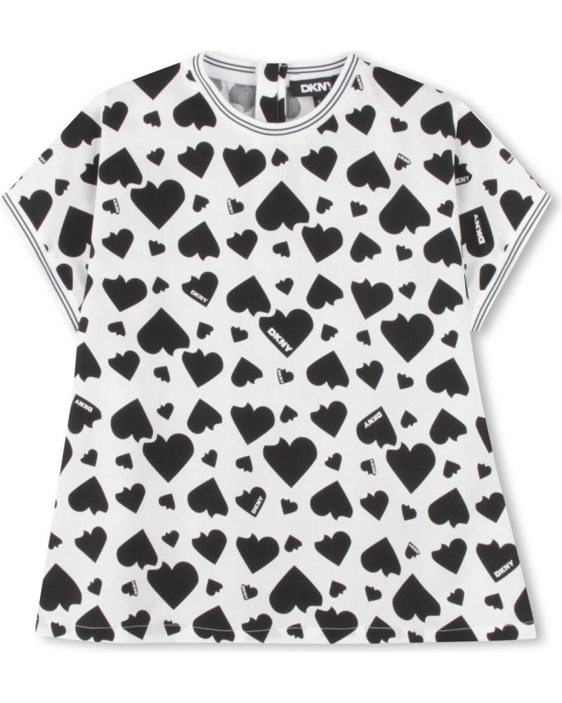 Accueil-DKNY---D62315N50---BLUSA-DE-ALGODON-DE-MANGA-CORTA---NINA-NEGRO