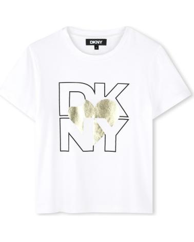 DKNY T-SHIRT COTONE MANICA CORTA GIALLA D62305560 AMARILLO