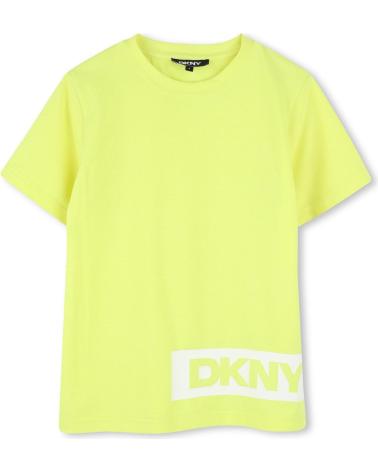 T-SHIRT DKNY JAUNE NÉON AVEC LOGO IMPRIMÉ POUR ENFANT D62291549 AMARILLO