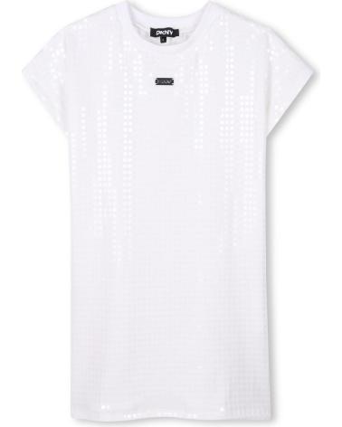 Início-DKNY---D6228310P---VESTIDO-DE-ALGODON-CON-LENTEJUELAS---NINA-BLANCO