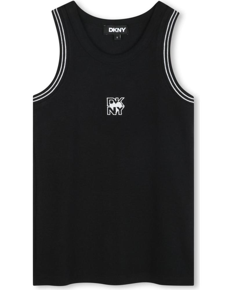 Home-DKNY---D6226309B---CAMISETA-DE-CANALE-CON-BORDADO---NINA-NEGRO