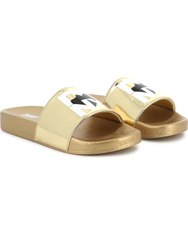 DKNY CHANCLAS EN COLOR DORADO