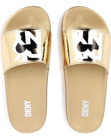 DKNY CHANCLAS EN COLOR DORADO