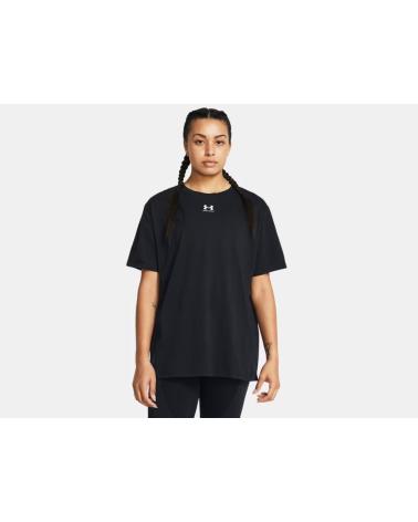 T-SHIRT OVERSIZE UNDER ARMOUR CAMPUS MANICA CORTA NERA DONNA - MODELLO 1387193001 NEGRO