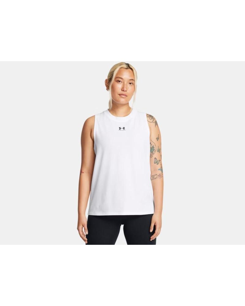 CANOTTA UNDER ARMOUR RIVAL MUSCLE DA DONNA - BIANCO (RIF. 1383659100) BLANCO