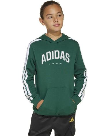 FELPA CON CAPPUCCIO ADIDAS CODES COLLEGIATE GRAPHIC JM7358 VERDE VERDE
