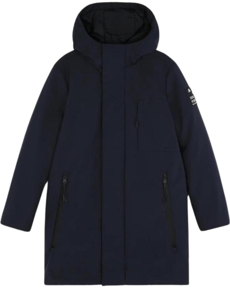 Accueil-SCALPERS---48680NAVY---PARKA-LARGA-CON-CAPUCHA---NINO-AZUL