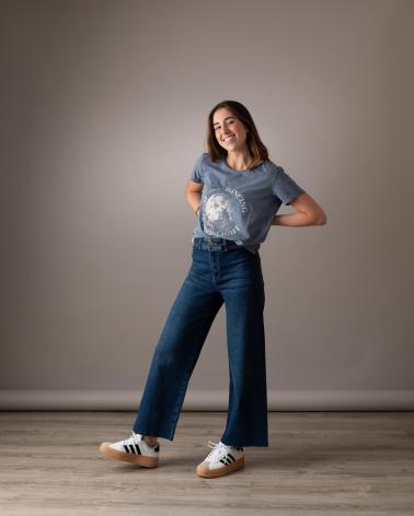 SYSTEMACTION PANTALÓN VAQUERO SYSTEMACTION WIDE LEG - I24PT7027 AZUL