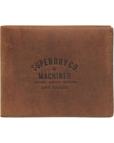 SUPERDRY – GOODS W9810180A02O - CARTERA DE PIEL 11X8 5 CMX1 5 CM MARRóN