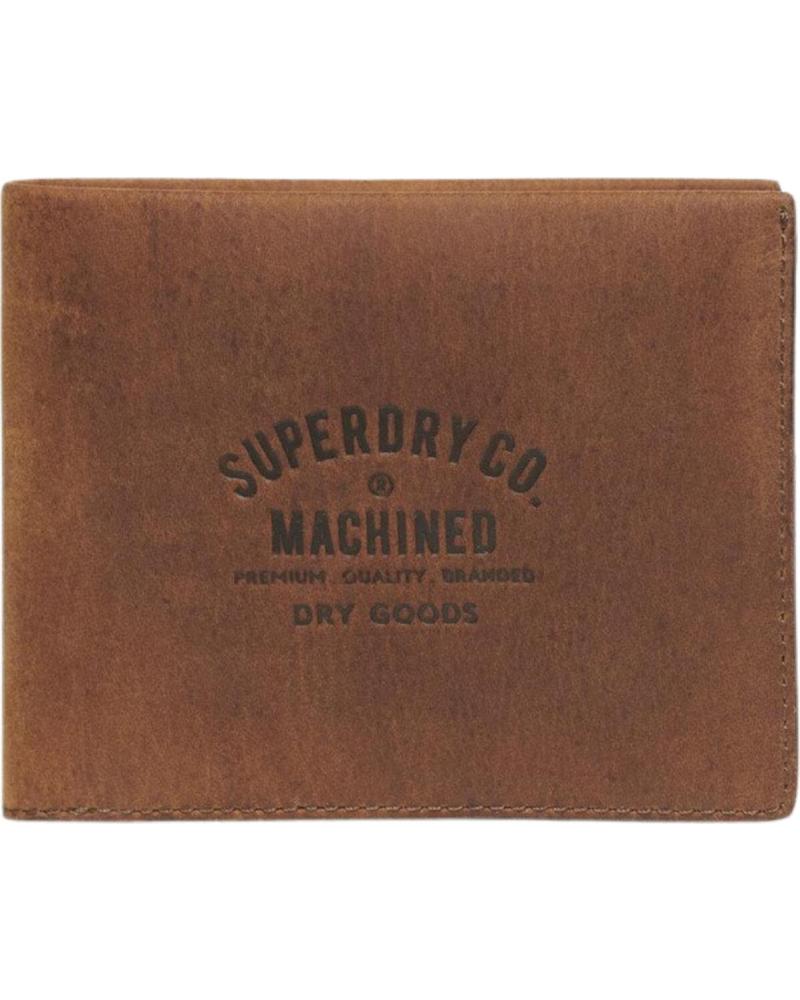 SUPERDRY – GOODS W9810180A02O - CARTERA DE PIEL 11X8 5 CMX1 5 CM MARRóN