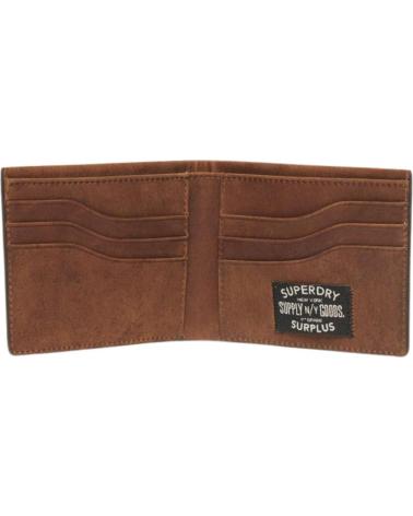 SUPERDRY – GOODS W9810180A02O - CARTERA DE PIEL 11X8 5 CMX1 5 CM MARRóN