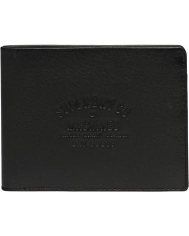 SUPERDRY – GOODS W9810180A02A - CARTERA DE PIEL 11X8 5 CMX1 5 CM NEGRO