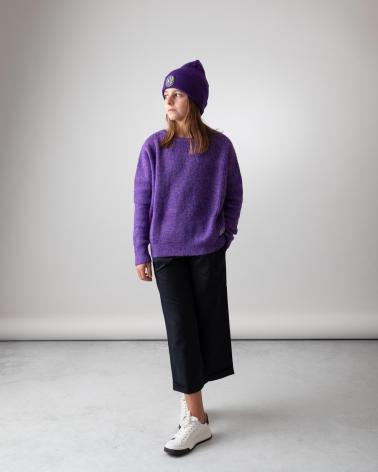 DKNY BERRETTO IN MAGLIA CON RISVOLTO VIOLA PER RAGAZZA D6099091C MORADO