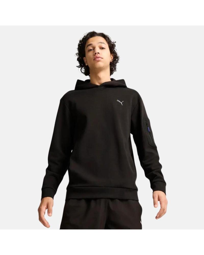 FELPA CON CAPPUCCIO PUMA OPEN ROAD 681653-01 NERA DA UOMO NEGRO