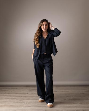 PANTALONI LUNGHI SYSTEMACTION GESSATO BLU I24PAO238 AZUL