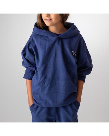 SWEAT À CAPUCHE DKNY D60207823 UNISEXE BLEU 100% COTON AZUL