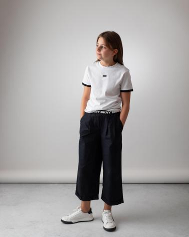 DKNY T-SHIRT MANCHES COURTES D6019710P 100% COTON BLANC BLANCO