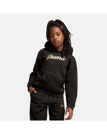 FELPA CON CAPPUCCIO PUMA ESS SCRIPT 682780-01 NERA NEGRO