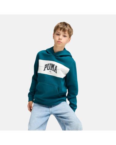 FELPA CON CAPPUCCIO PUMA SQUAD 682775-22 TIPO CANGURO VERDE VERDE