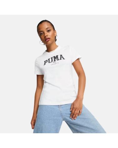 PUMA SQUAD GRAPHIC WHITE SHORT SLEEVE T-SHIRT 681537-02 BLANCO