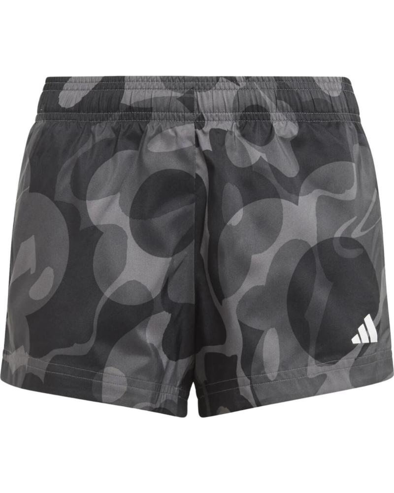 ADIDAS ESSENTIALS SEASONAL PRINT IA3022 BLACK SHORTS FOR GIRLS NEGRO