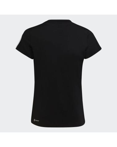 ADIDAS T-SHIRT TRAINING 3 STRISCE SLIM-FIT NERA HR5772 NEGRO