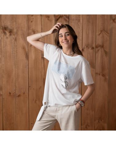 WHY NOT COLLECTION W124664 - KURZARM-T-SHIRT 100% BAUMWOLLE MEHRFARBIG MULTICOLOR