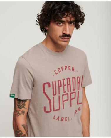 SUPERDRY CAMISETA MANGA CORTA EN COLOR BEIGE