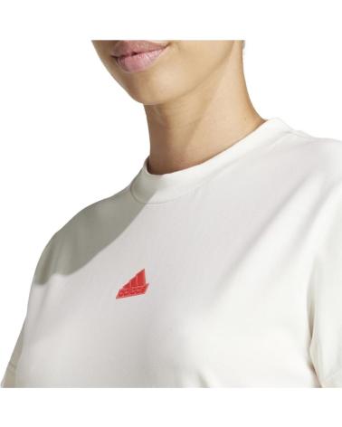 Accueil-ADIDAS---EMBROIDERED-IS4287---CAMISETA-DE-MANGA-CORTA---MUJER-BLANCO