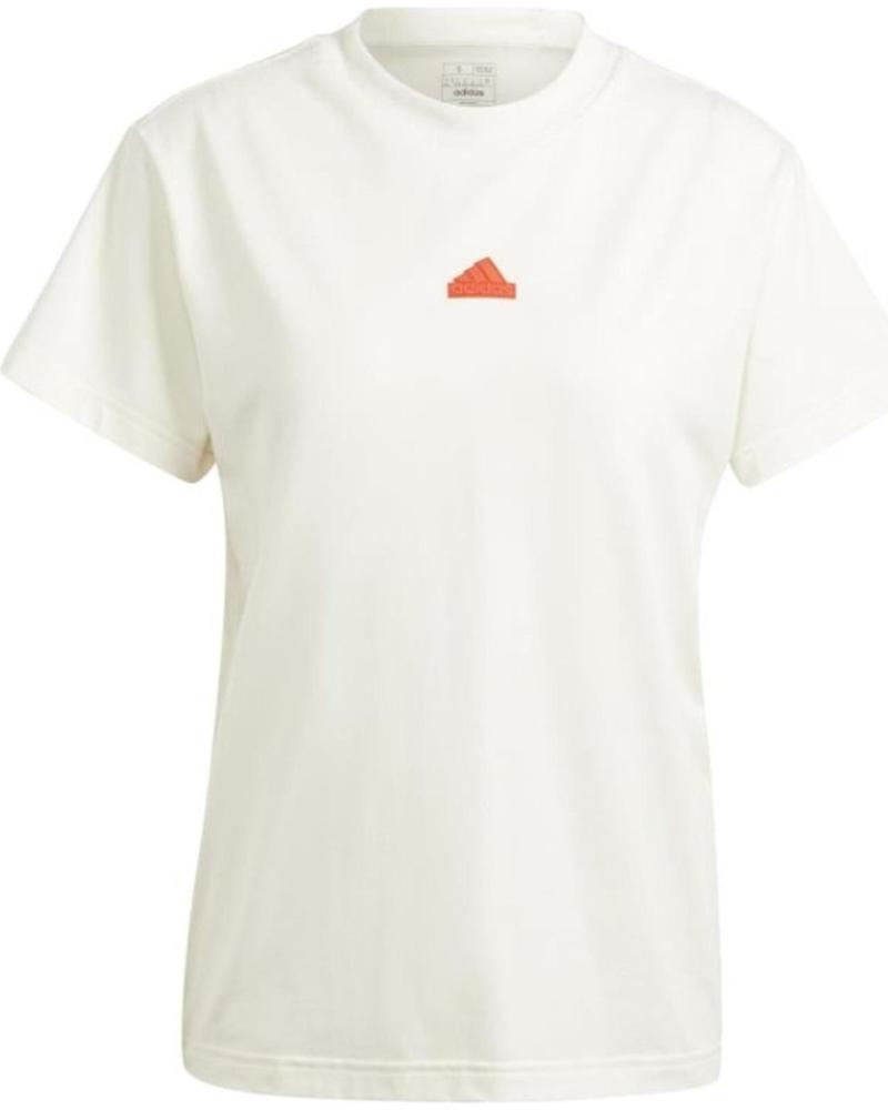 Accueil-ADIDAS---EMBROIDERED-IS4287---CAMISETA-DE-MANGA-CORTA---MUJER-BLANCO