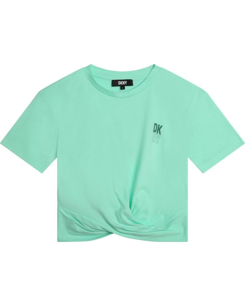 CAMISETA DKNY DE MANGA CURTA VERDE COM NÓ FRONTAL - MODELO D6008772B VERDE