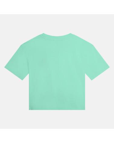 CAMISETA DKNY DE MANGA CURTA VERDE COM NÓ FRONTAL - MODELO D6008772B VERDE