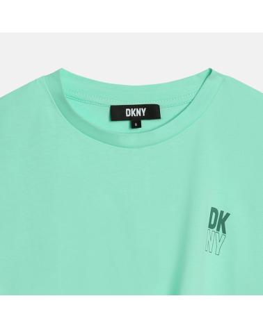 CAMISETA DKNY DE MANGA CURTA VERDE COM NÓ FRONTAL - MODELO D6008772B VERDE