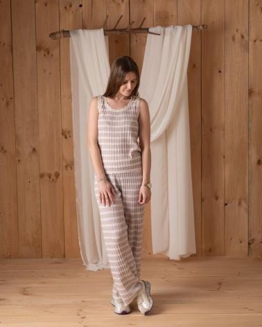 YERSE PANTALÓN DE PUNTO YERSE 40580 CON CINTURA ELÁSTICA NATURAL