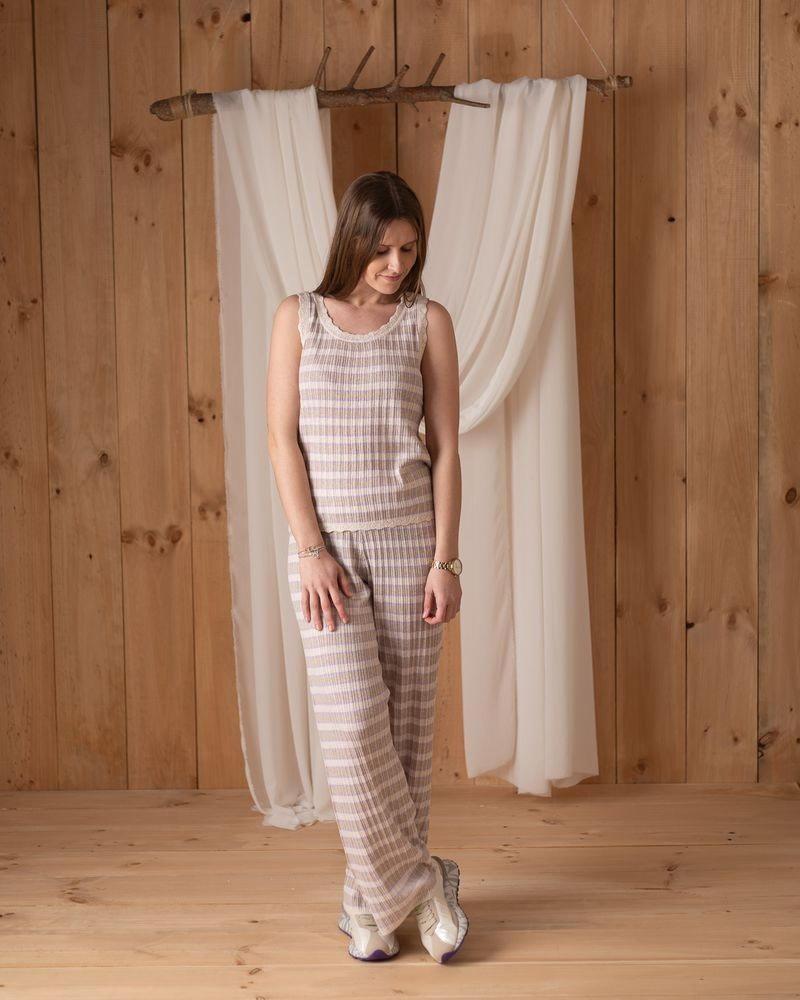YERSE PANTALÓN DE PUNTO YERSE 40580 CON CINTURA ELÁSTICA NATURAL