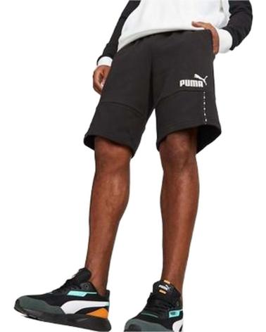 PUMA ESS BLOCK X TAPE 673344 SHORTS GRÜN MIT VERSTELLBAREM BUND VERDE