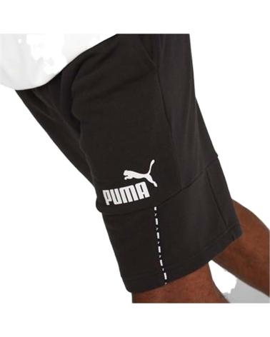 PUMA ESS BLOCK X TAPE 673344 SHORTS GRÜN MIT VERSTELLBAREM BUND VERDE